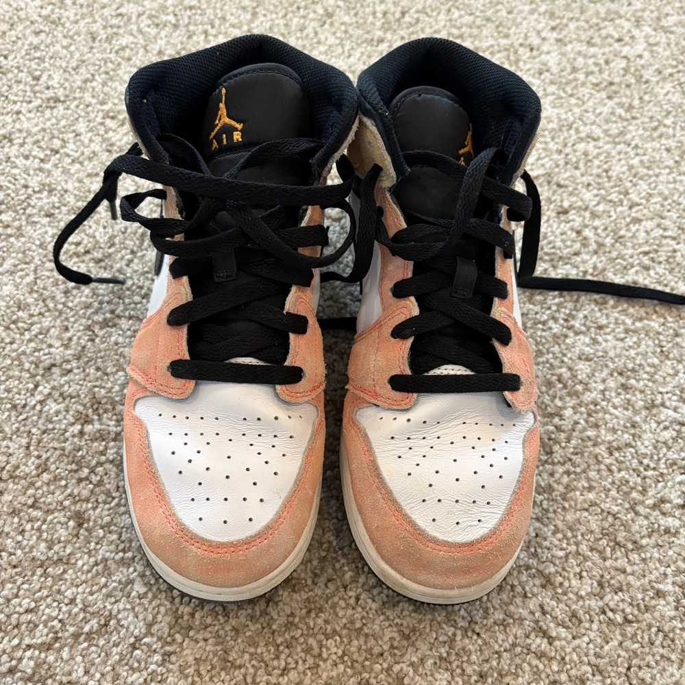Kids High-Top Air Jordan - Magic ember sundial white black